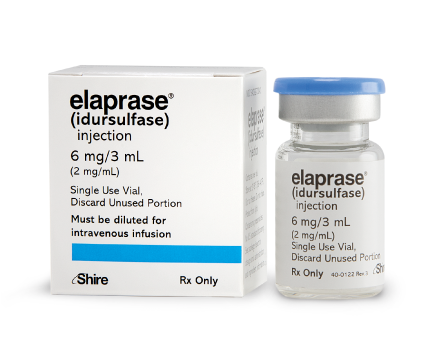 ELAPRASE box and vial
